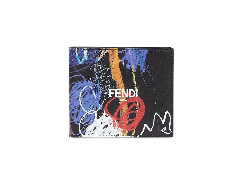 FENDI Wallet Leather Two-Fold Wallet "Black"