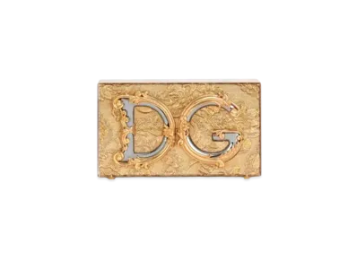 Dolce&Gabbana DG Girls Box Bag Synthetic Glass Embedded Lamima Card "Gold"