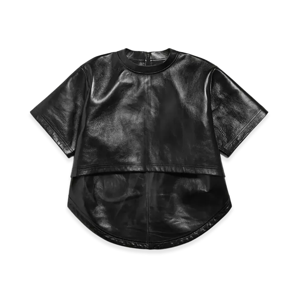 BALENCIAGA Women's Train Cropped T-Shirt "Black"