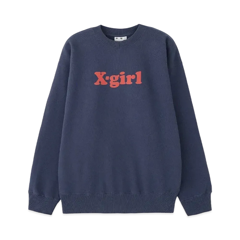 X-Girl Logo Sweat Top "Navy"