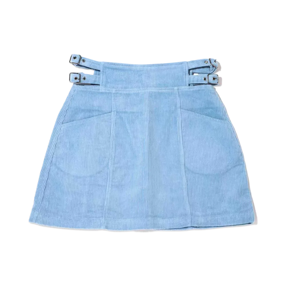 atmos pink Corduroy Side Belt Miniskirt "Blue"