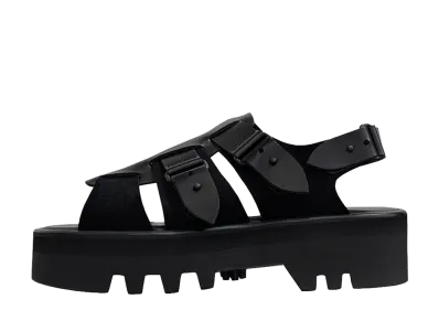 HYKE x BEAUTIFUL SHOES SUEDE GURKHA SANDALS "Black"