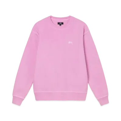 Stussy Stock Logo Crew Sweat "Pink"
