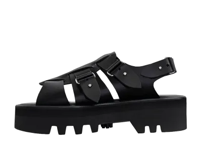 HYKE x BEAUTIFUL SHOES GURKHA SANDALS "Black"
