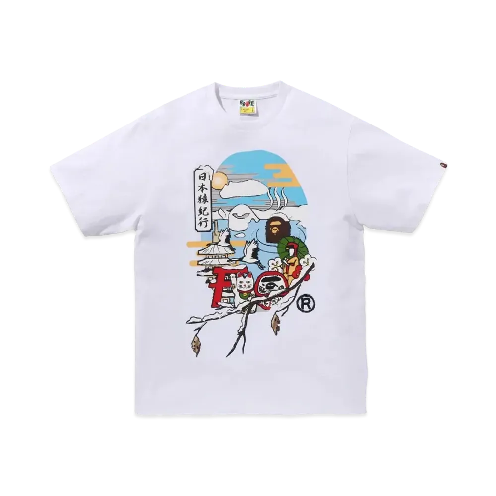 A BATHING APE Japanese Culture Ape Head Tee "White"