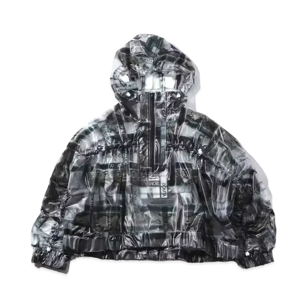 atmos pink Logo Geometric Film Jacket "Black/Green"