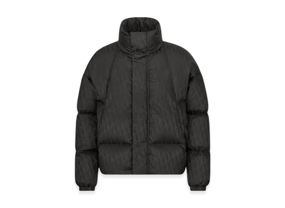 Dior Oversized Oblique Down Jacket Nylon Jacquard "Black"