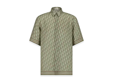 Dior Oblique Short Sleeve Shirt Silk Twill "Khaki"
