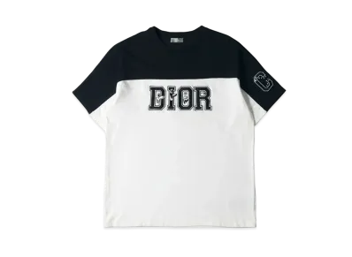 Dior x Kenny Scharf Men's Oversize Front Logo Crew Neck Short Sleeve Cut Sew "White/Black"