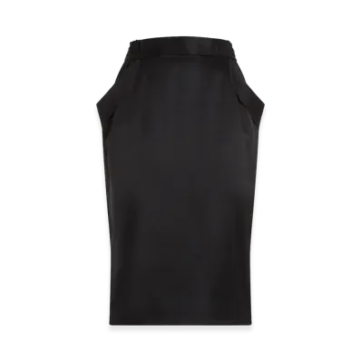 Saint Laurent Women's Silk Midi Skirt "Black"