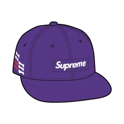 Supreme Bones Box Logo New Era "Purple"