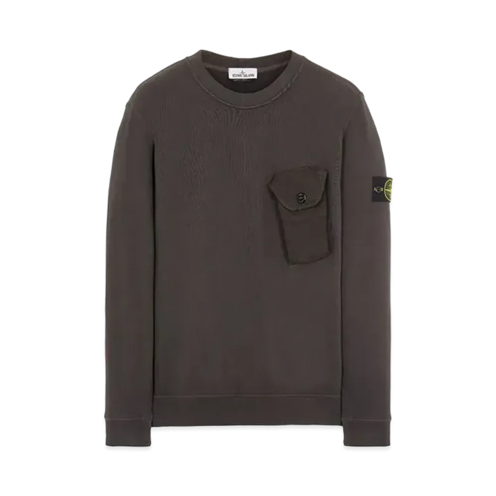 Stone Island 60419 BRUSHED COTTON FLEECE "Steel Grey"