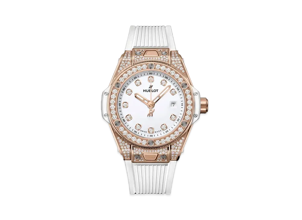 HUBLOT Big Bang One Click King Gold White Pave 33mm