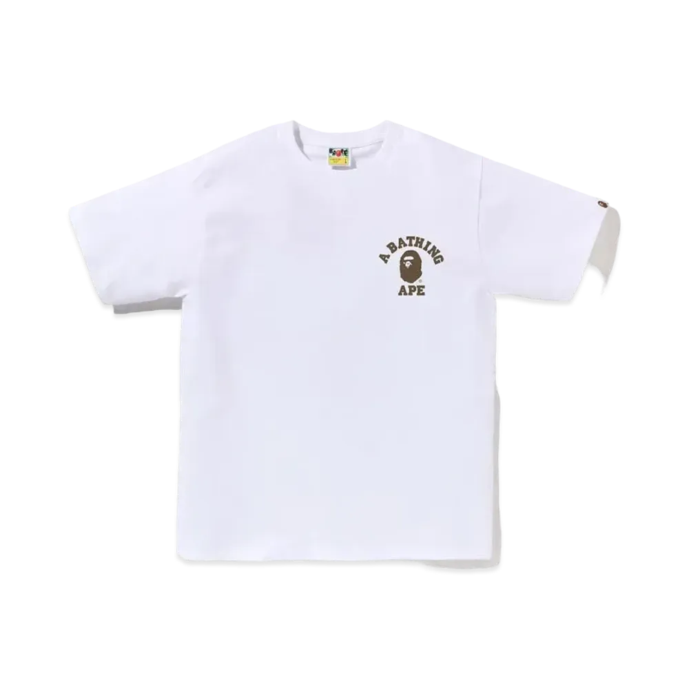 A BATHING APE Liquid Camo College ATS Tee "White"