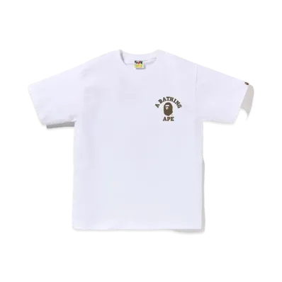 A BATHING APE Liquid Camo College ATS Tee "White"