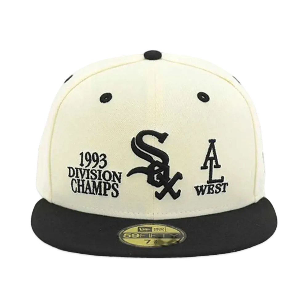 NEW ERA x THE CAP 59Fifty 93 Division Series Chicago White Sox "Chrome White/Black"