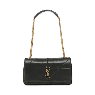Saint Laurent Jamie Medium Carre Rive Gauche In Lambskin "Black"