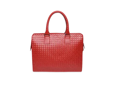 Bottega Veneta Intrecciato Briefcase "Red"