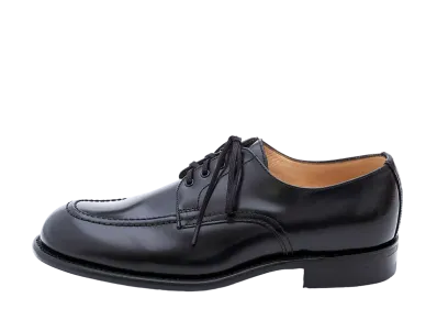 SANDERS B.G.S. Apron Derby SL15111 Polished Leather "Black" 1946B1