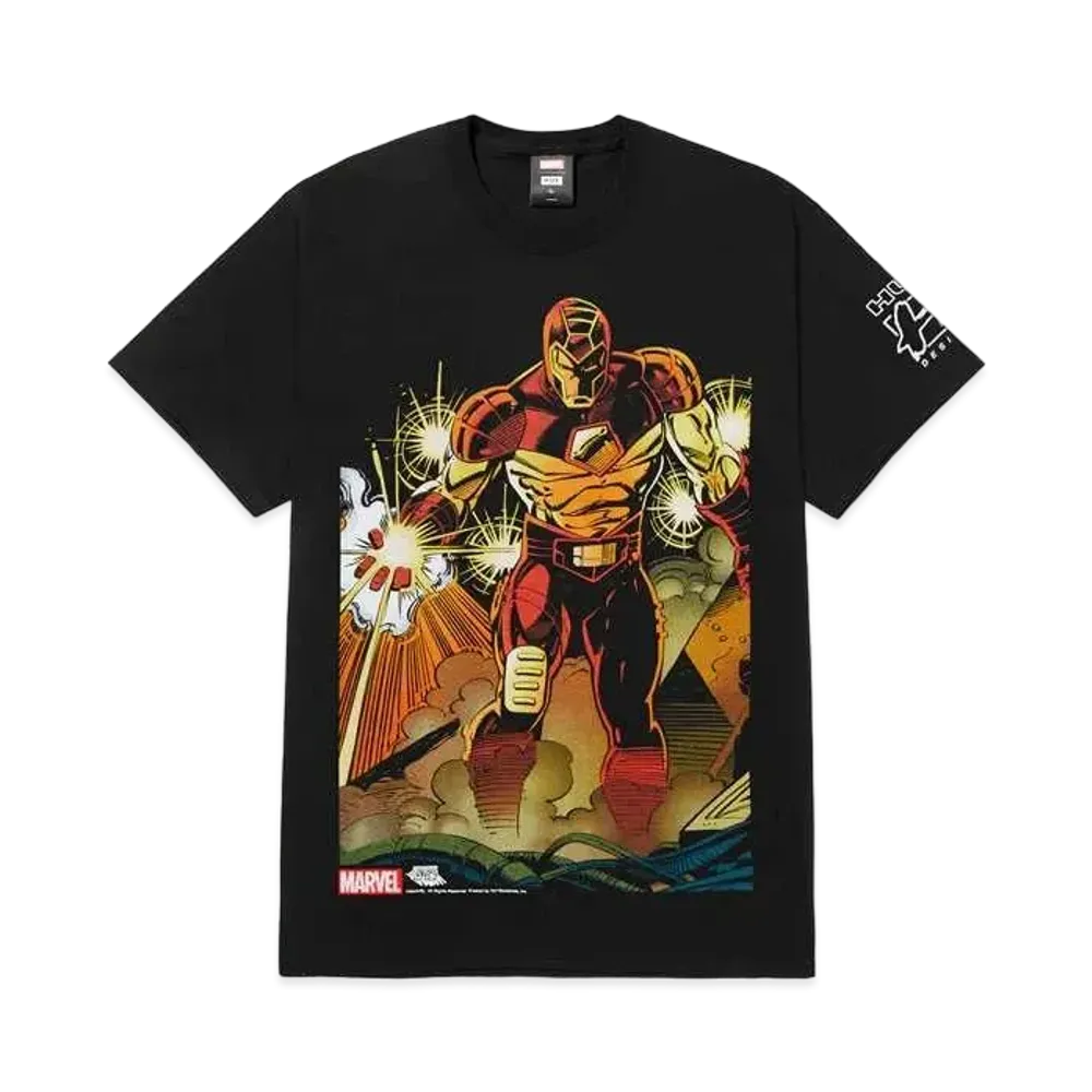 HUF x Avengers I Am Iron Man Tee "Black"