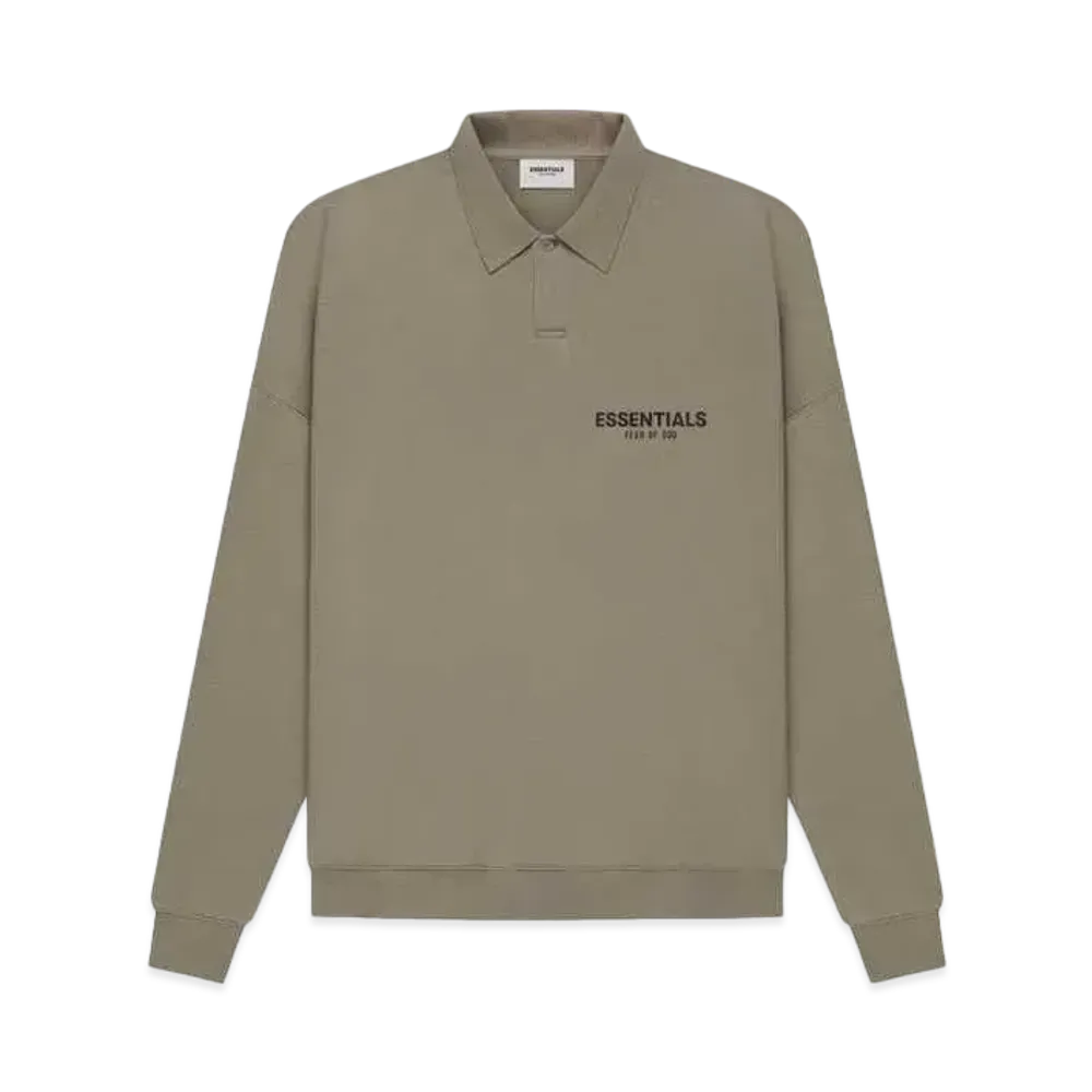 FEAR OF GOD ESSENTIALS Long Sleeve French Terry Polo "Taupe"