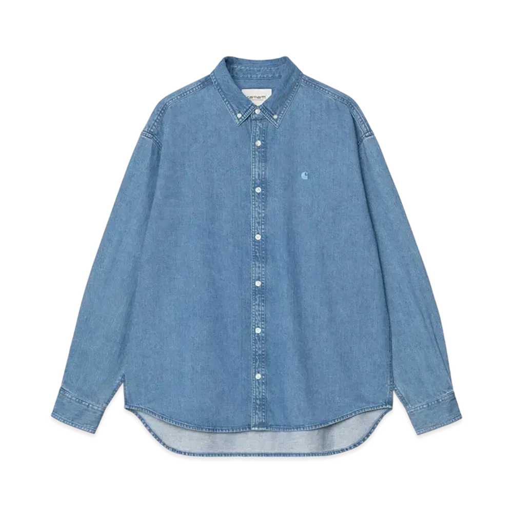 Carhartt WIP L/S Lucas Shirt "Blue(Stone Washed)"