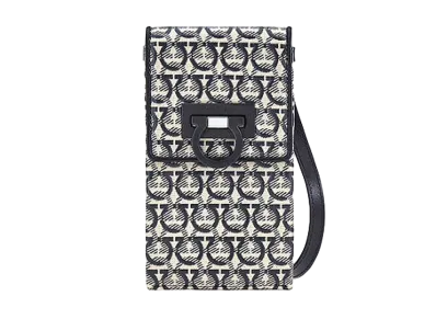 Salvatore Ferragamo Trifolio Smartphone Holder "Beige/Black"