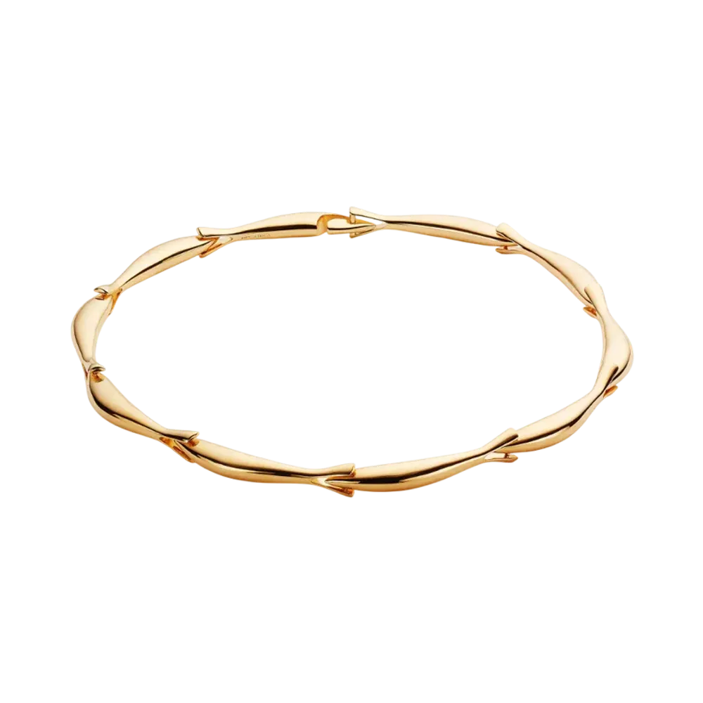 Bottega Veneta Sardine Necklace "Yellow Gold"