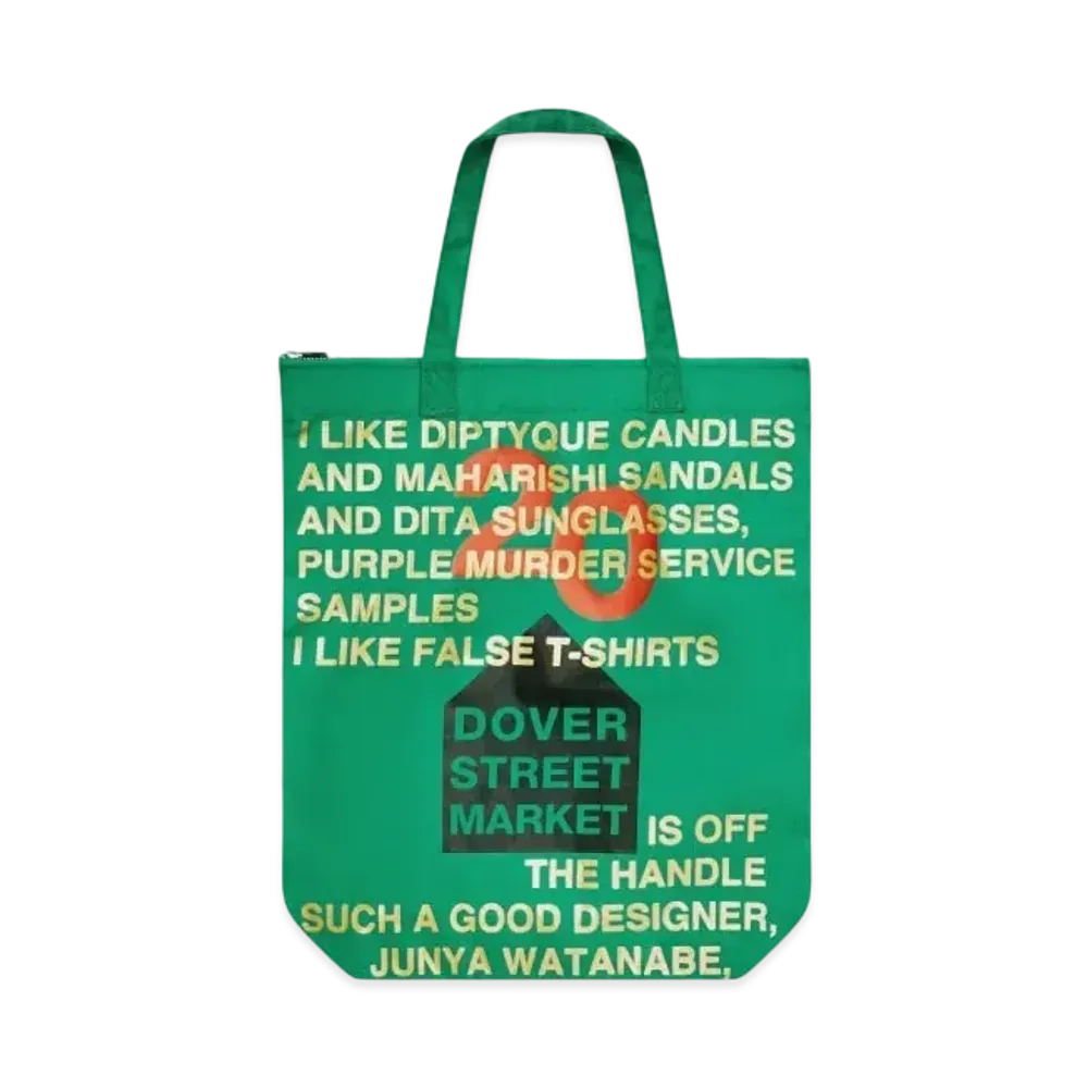 Dover Street Market London x Denim Tears 20th Anniversary Tote "Green"
