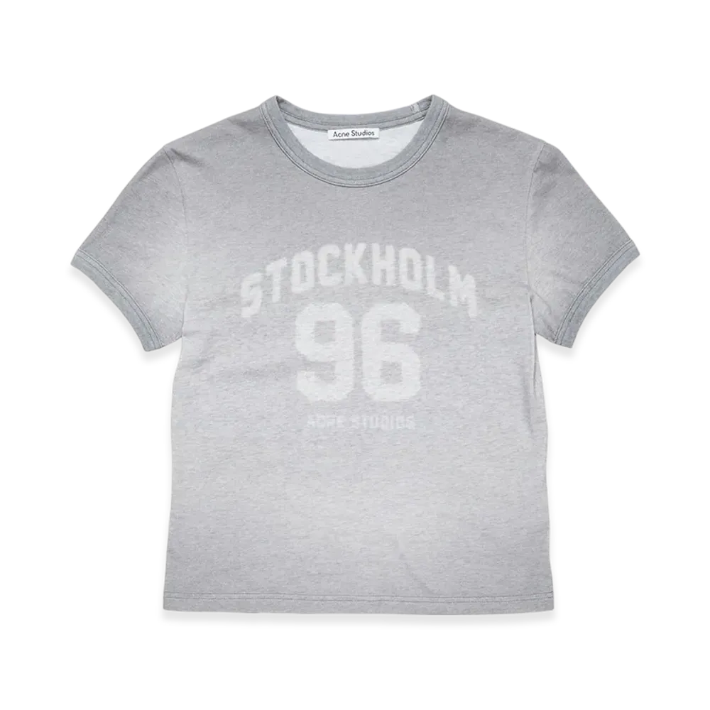 Acne Studios Sprayed Finish Vintage Logo Tee "Grey Melange"