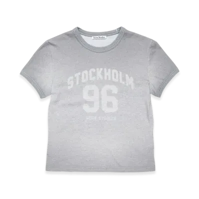 Acne Studios Sprayed Finish Vintage Logo Tee "Grey Melange"