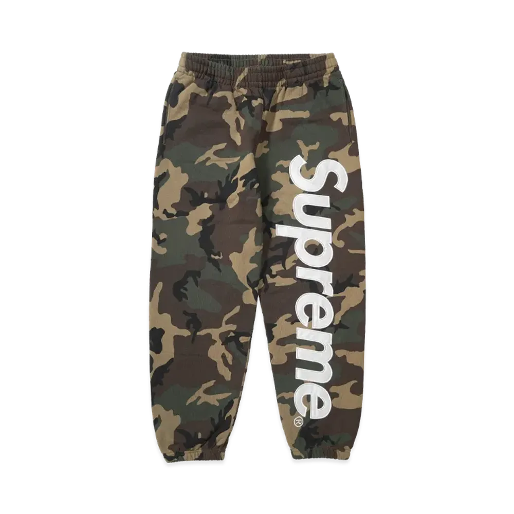 Supreme Satin Applique Sweatpant (26SS) "Woodland Camo"