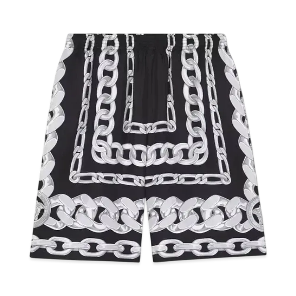 Versace Medusa Chains Silk Shorts "Print"