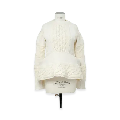 sacai Wool Knit Pullover "Off White"
