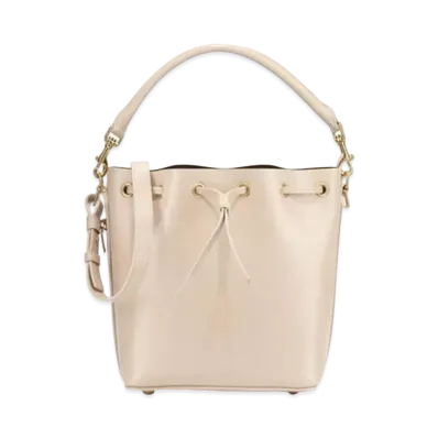 Saint Laurent Emanuelle Leather Bucket 2WAY Bag "White"