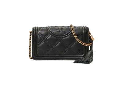 Tory Burch Fleming Soft Wallet Crossbody "Black"