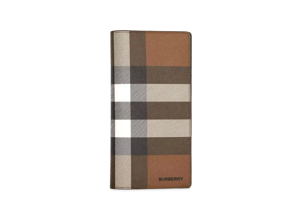 Burberry Check Conchnental Wallet "Dark Barch Brown"