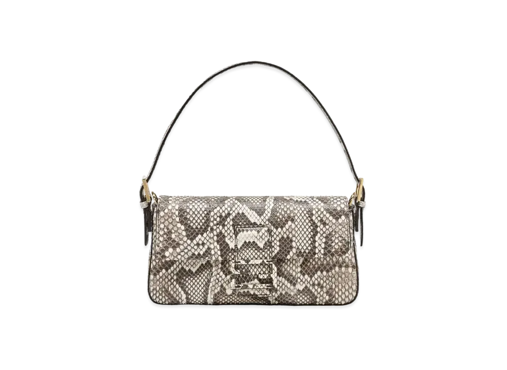 FENDI Baguette 1997 Python Leather Bag "Natural"