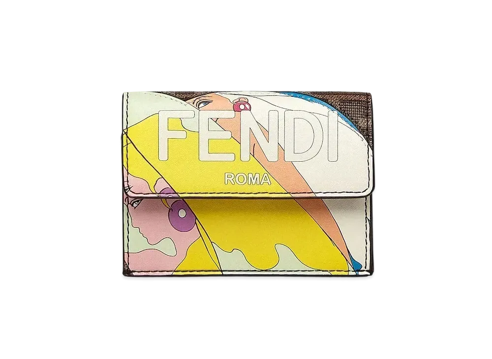 FENDI Micro Tri-Fold Wallet Fabric "Brown"