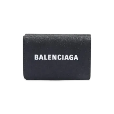 BALENCIAGA Everyday Everyday Shiny Mini Wallet "Black"