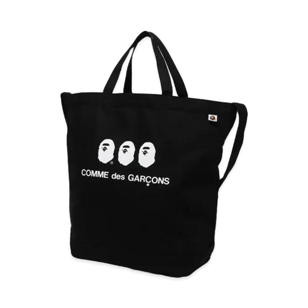 A BATHING APE x CDG OSAKA Tote Bag "Black"