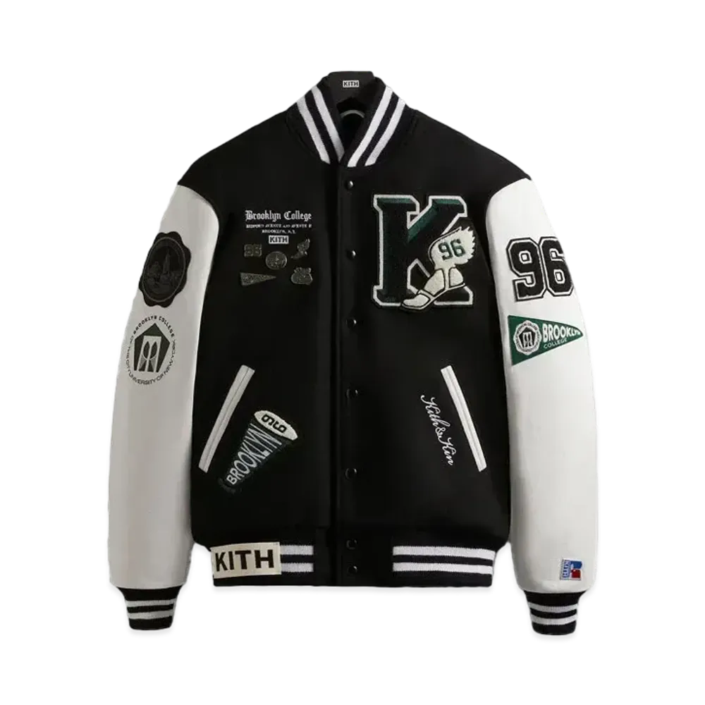 Kith x Russell Athletic x CUNY Brooklyn College Golden Bear Jacket "Black"