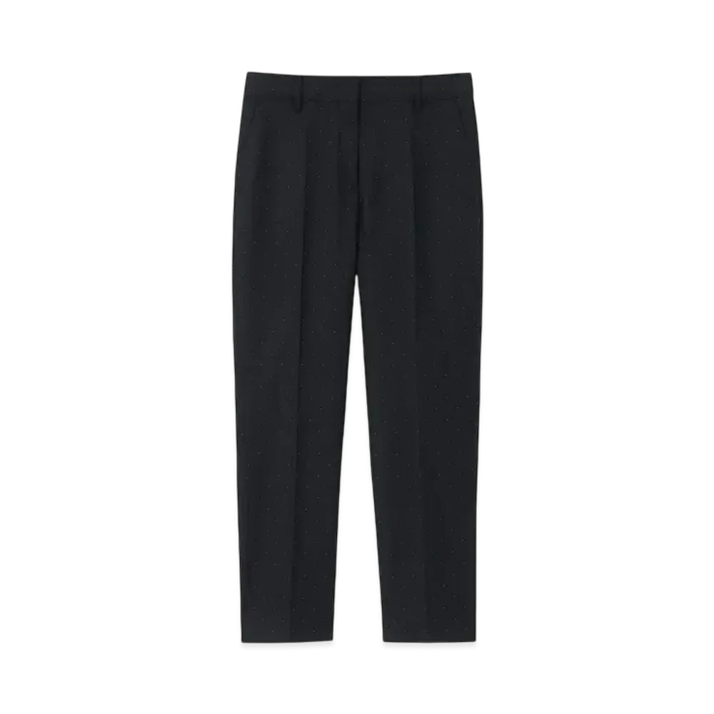 Paul Smith Women's Dobby Pin Dot Tapered Pants "Navy"
