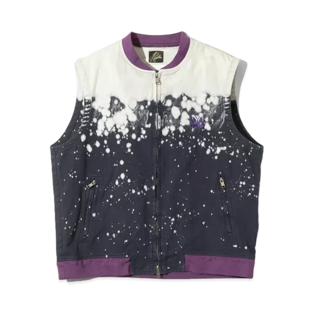 Needles x NOMA t.d. W.S.S. Vest - Hand Dyed "White/Purple"