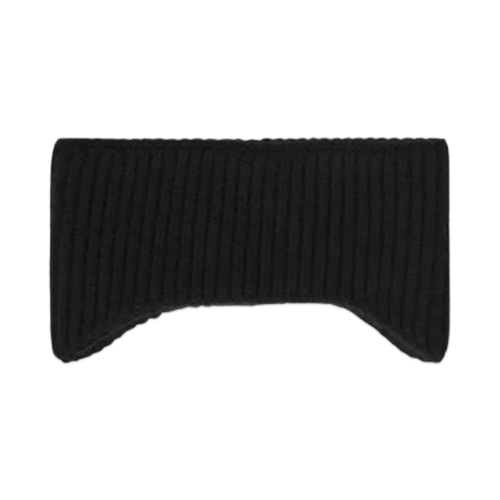 Alexander Wang Logo Stretch Rib Wool Earmuffs Beanie "Black"