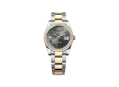 ROLEX Datejust 36mm Oystersteel & Yellow Gold Diamond 126283RBR "Slate"