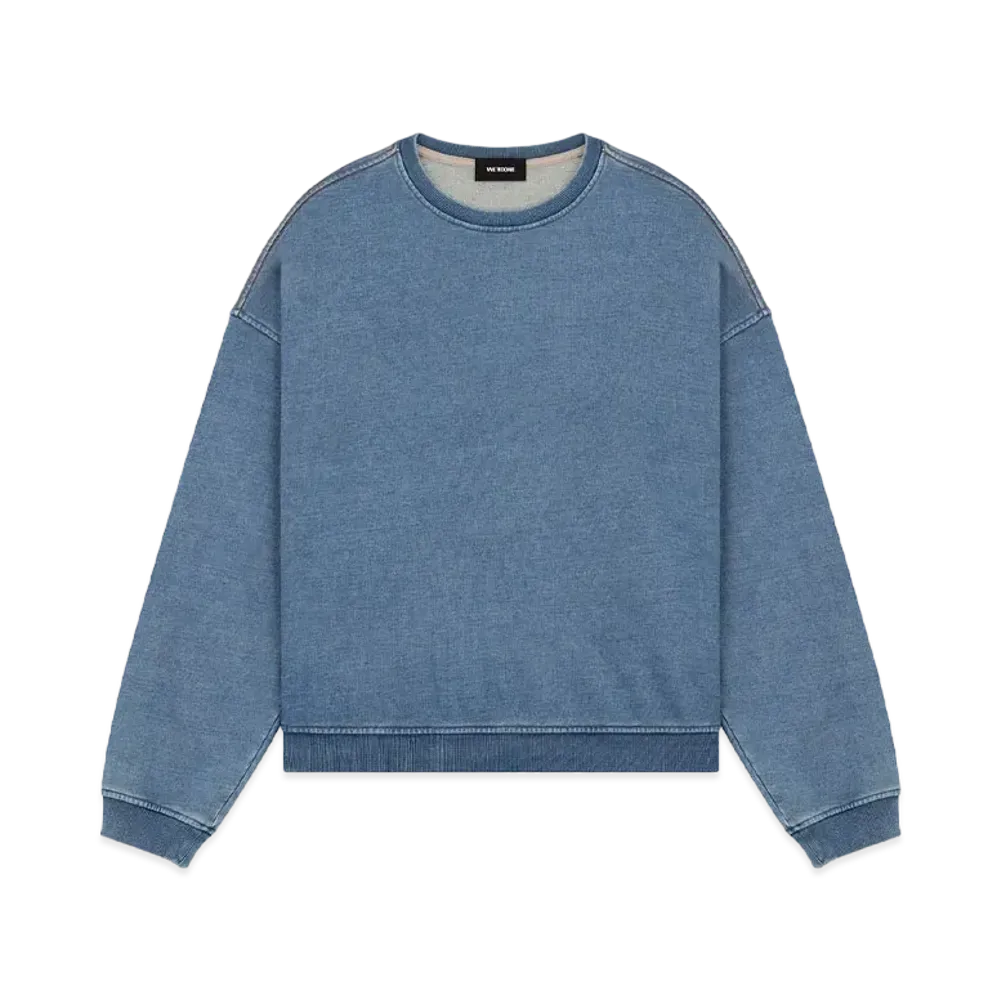 WE11DONE Logo Denim-like Sweatshirt "Blue"