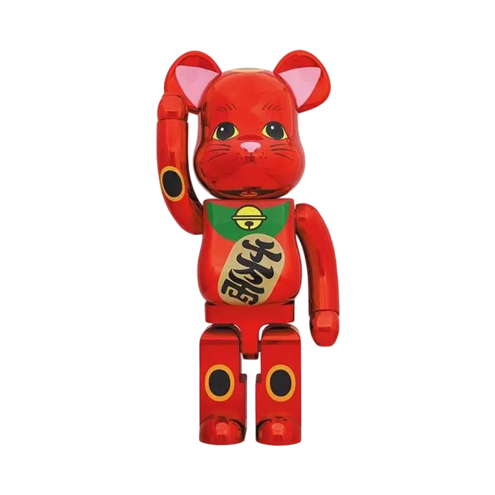 Bearbrick Maneki Neko Plum Gold Plating 1000%