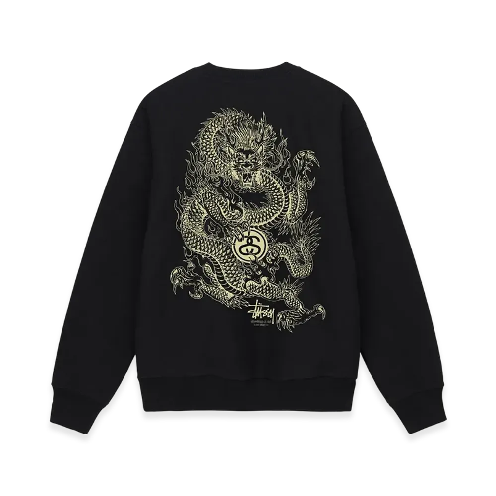 Stussy Dragon Crew "Black"