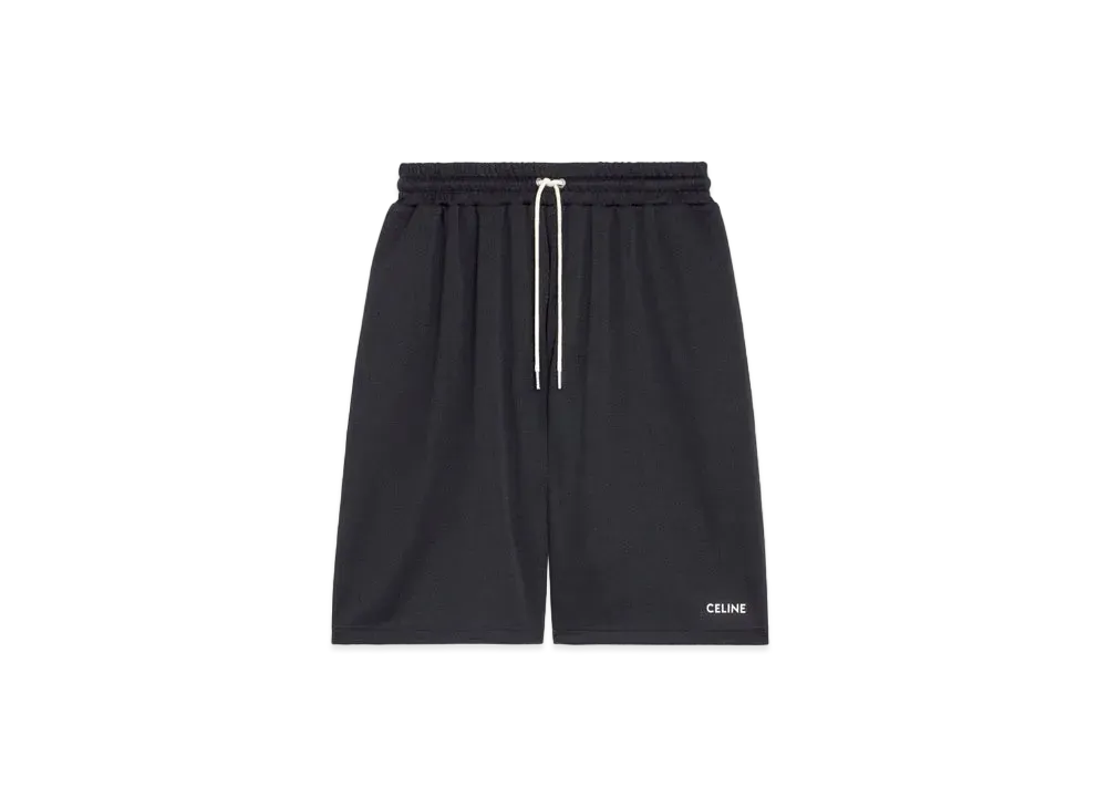 CELINE Reversible Oversized Celine Shorts In Jersey "Black"
